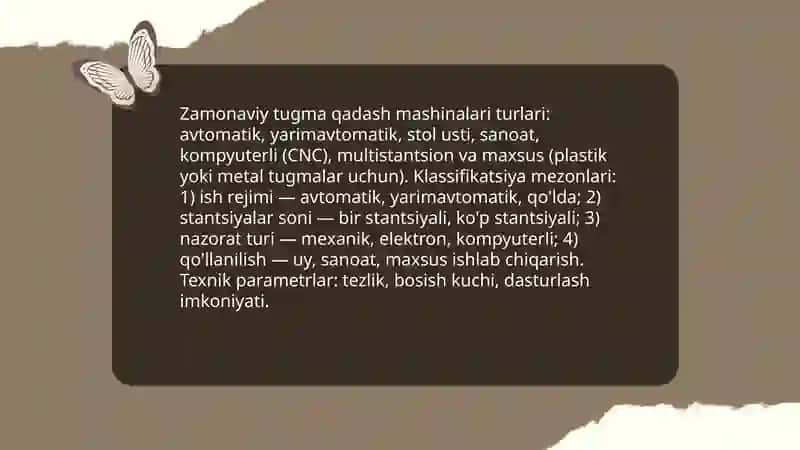 Zamonaviy Tugma Qadash mashinalari 3