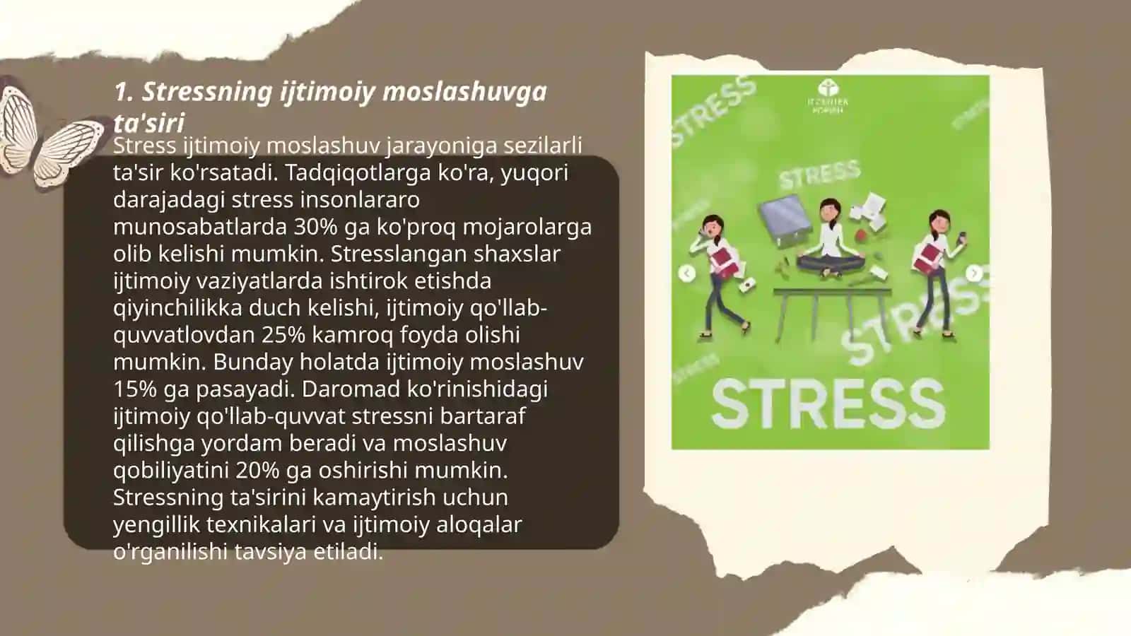 Stressning ijtimoiy moslashuvga ta'siri 3
