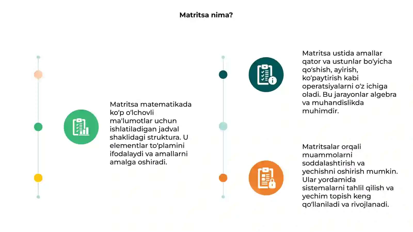 Matritsa va uning ustida amallar 3