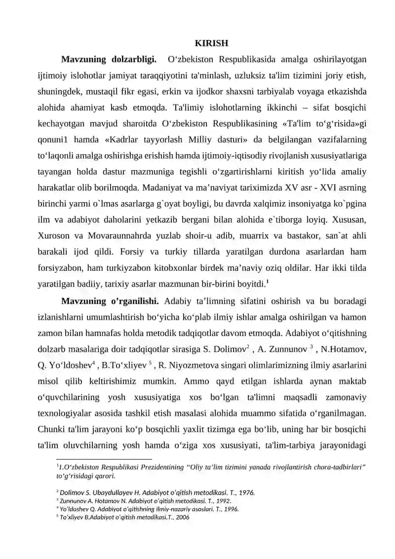 “ Boburnoma” asarini oʻrganishda fanlararo aloqadan foydalanish. KURS ISHI 3