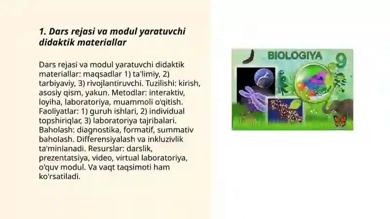 Zamonaviy Biologiya darsi 3