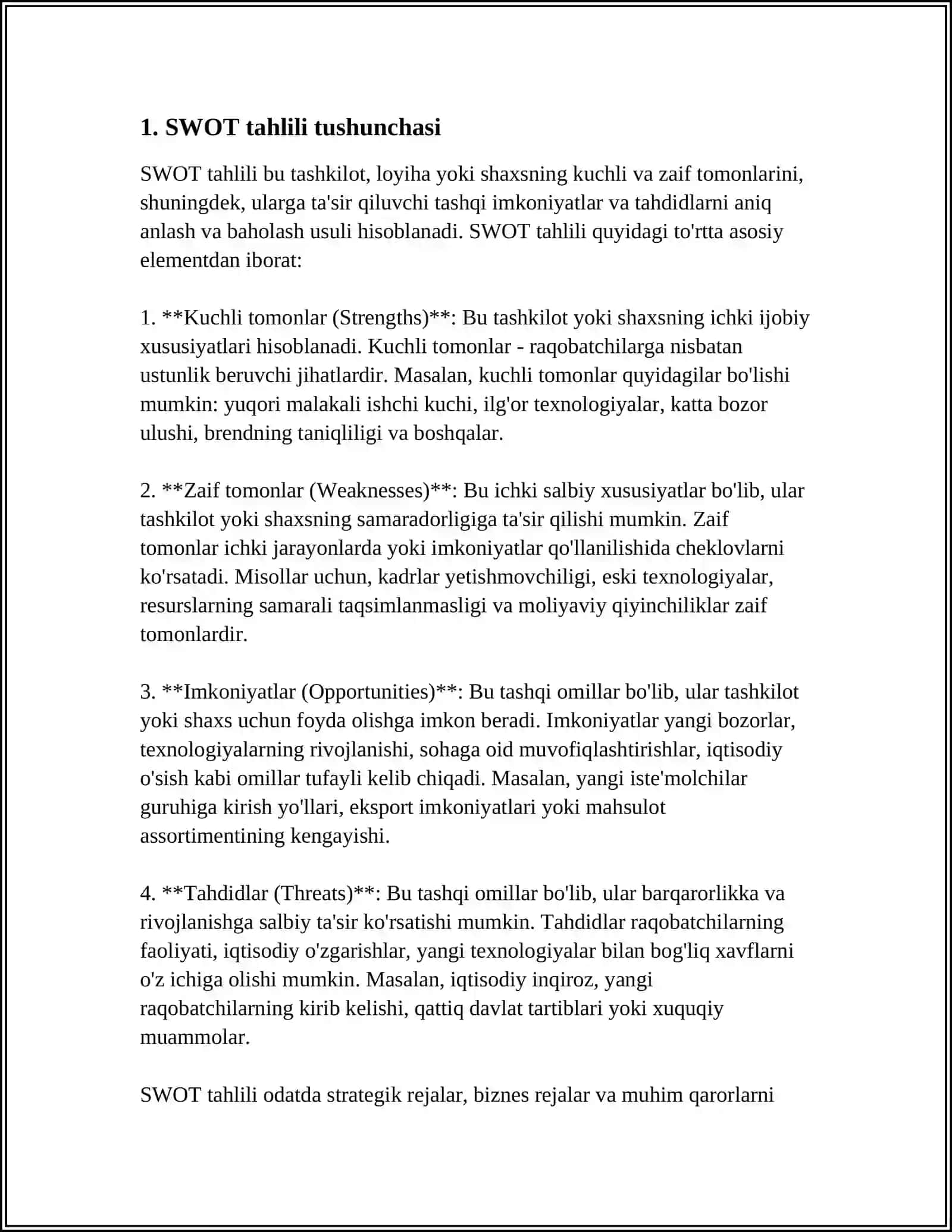 SWOT VA PEST TAHLILI 3