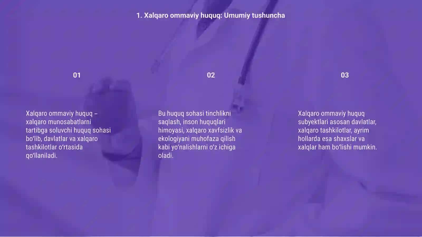 Xalqaro ommaviy huquq tushunchasi, predmeti, obyekti va tizimi 3
