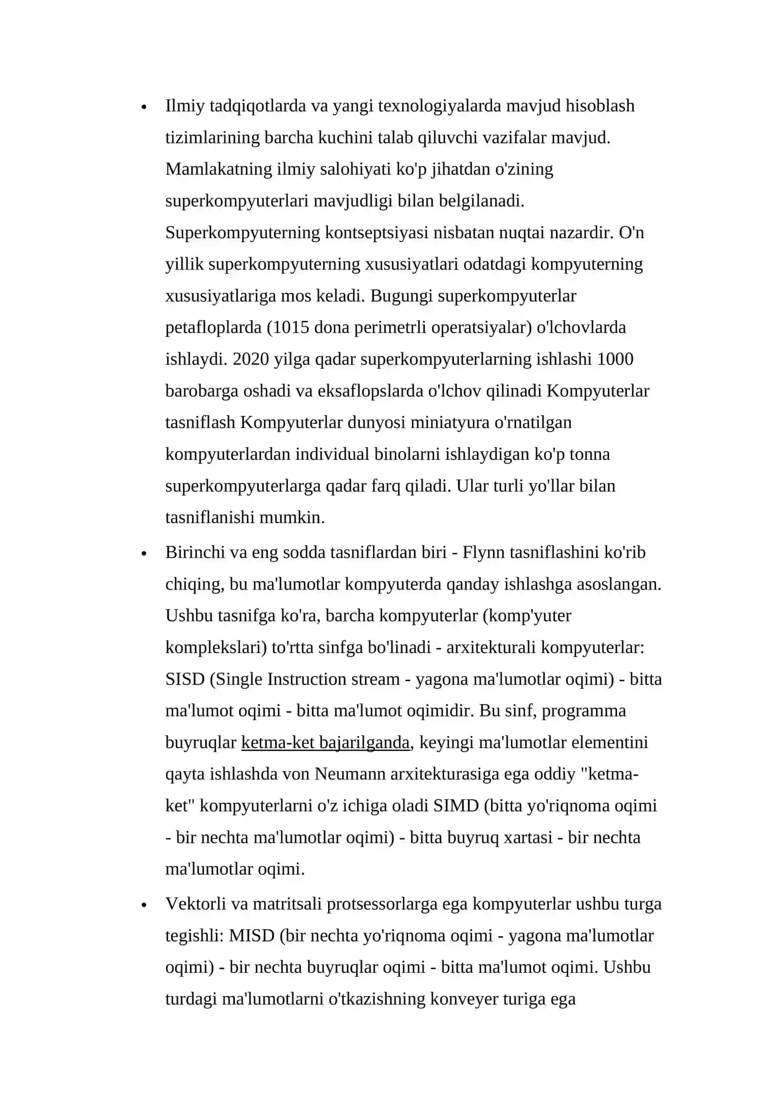 Parallel kompyuterlarning arxitekturasi ularning tuzilishi va ishlash tamoyillari 3