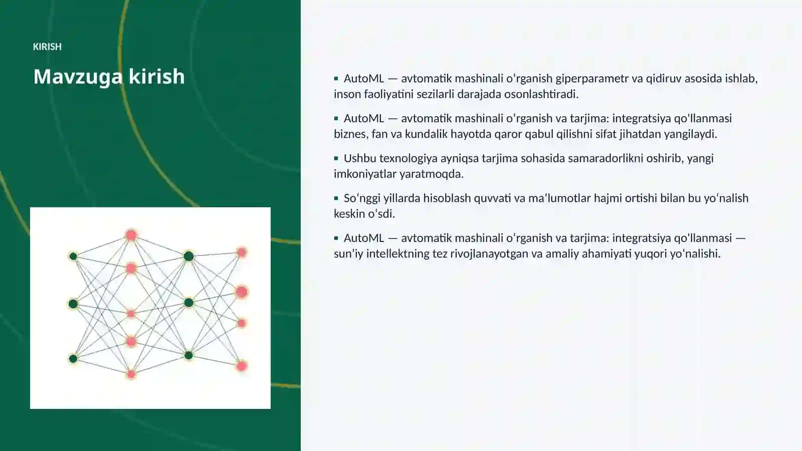 AutoML — avtomatik mashinali oʻrganish va tarjima: integratsiya qo'llanmasi 3