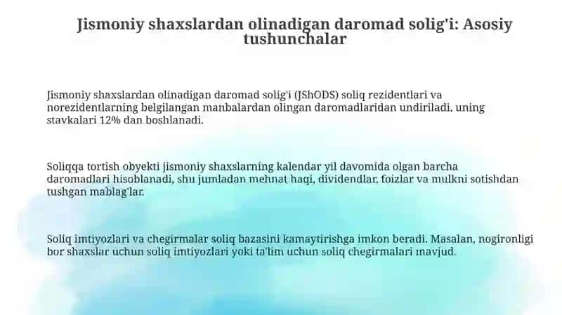 Jismoniy shaxslardan olinadigan daromad solig'i 3
