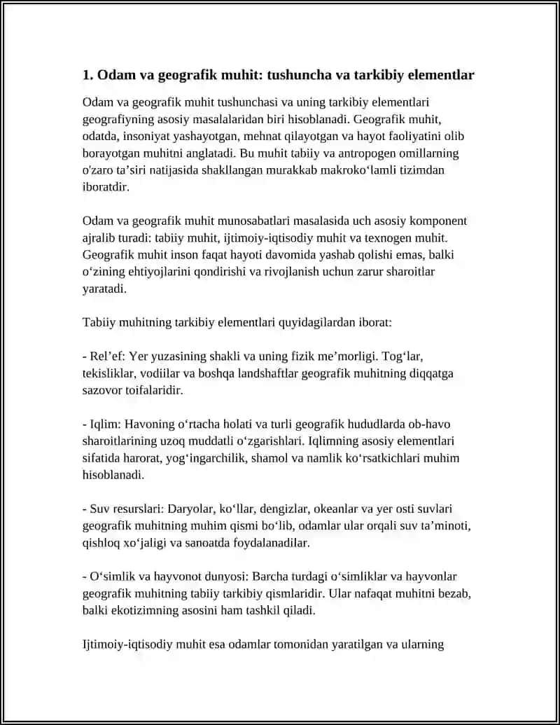 ODAM VA GEOGRAFIK MUHIT 3