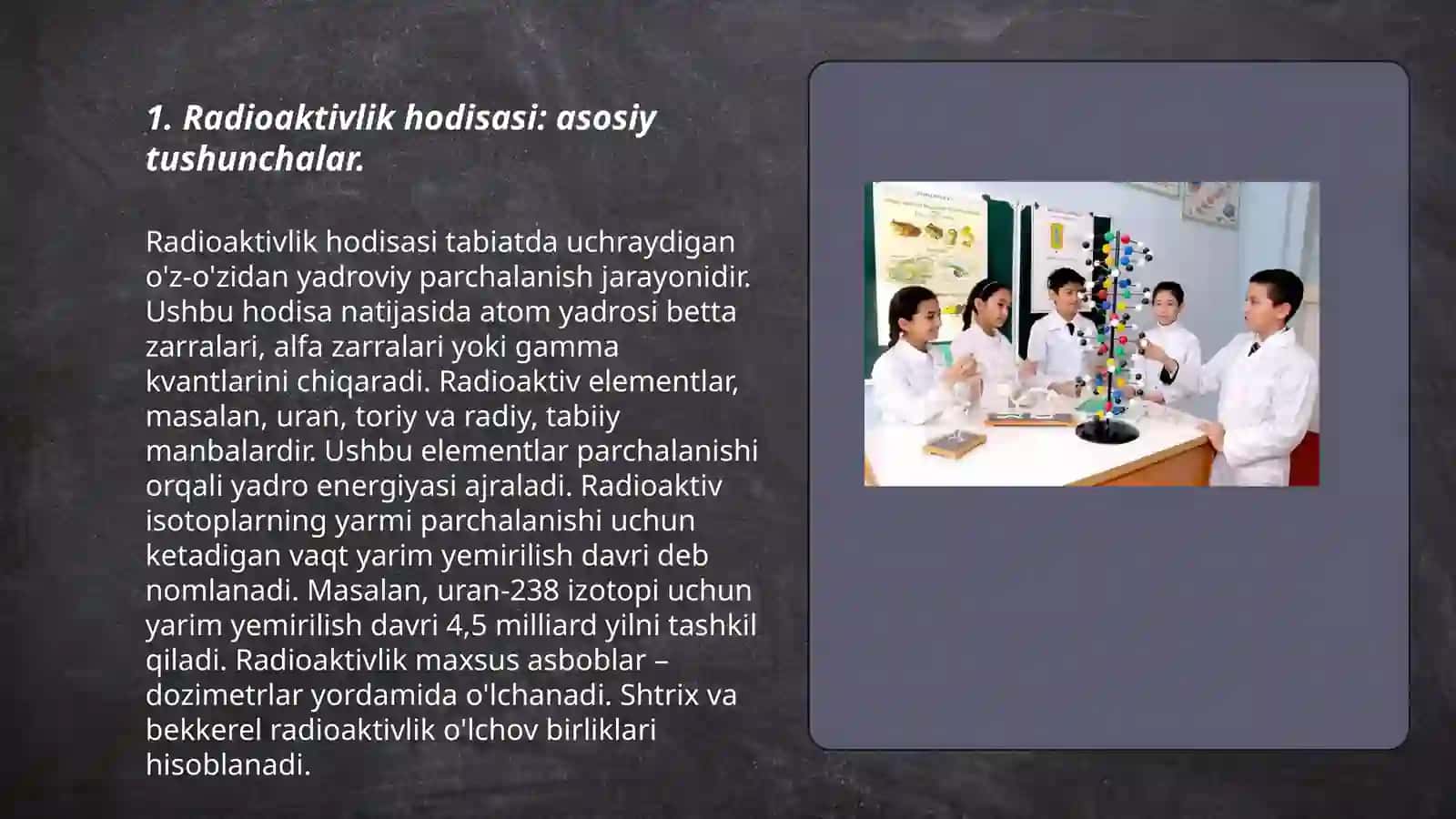 Õrta umumta'lim maktablarida,,Radioaktivlik hodisasi" mavzusini õqitish metodikasi 3