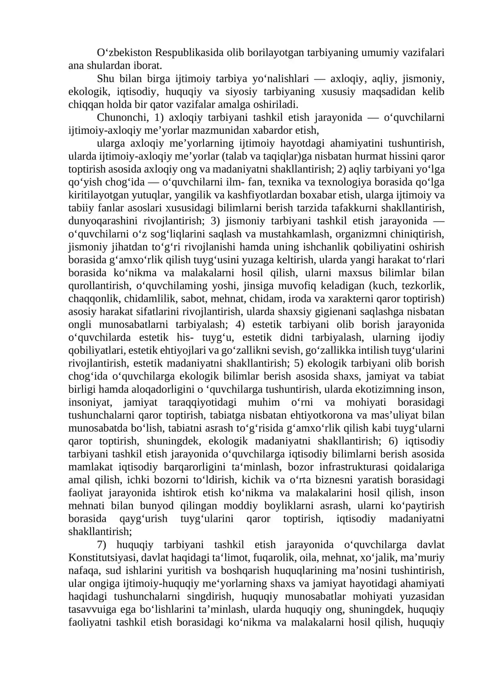 Pedagogik jarayonda tarbiyaning mazmuni 3
