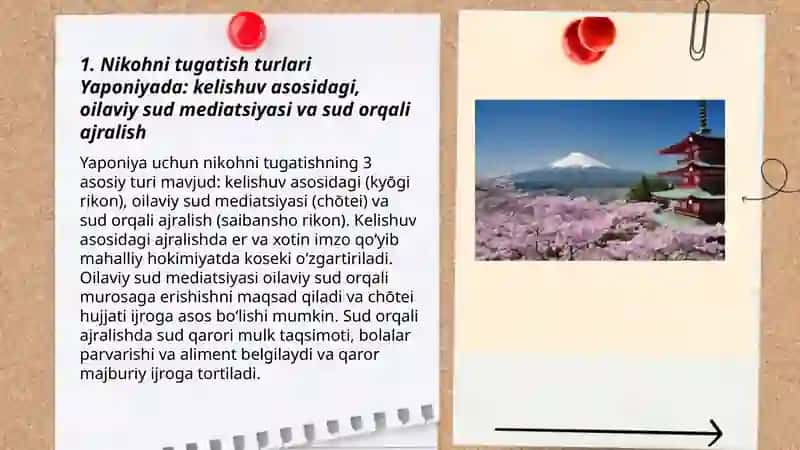 Yaponiyada nikoh tugatilishi va uning huquqiy oqibatlari 3