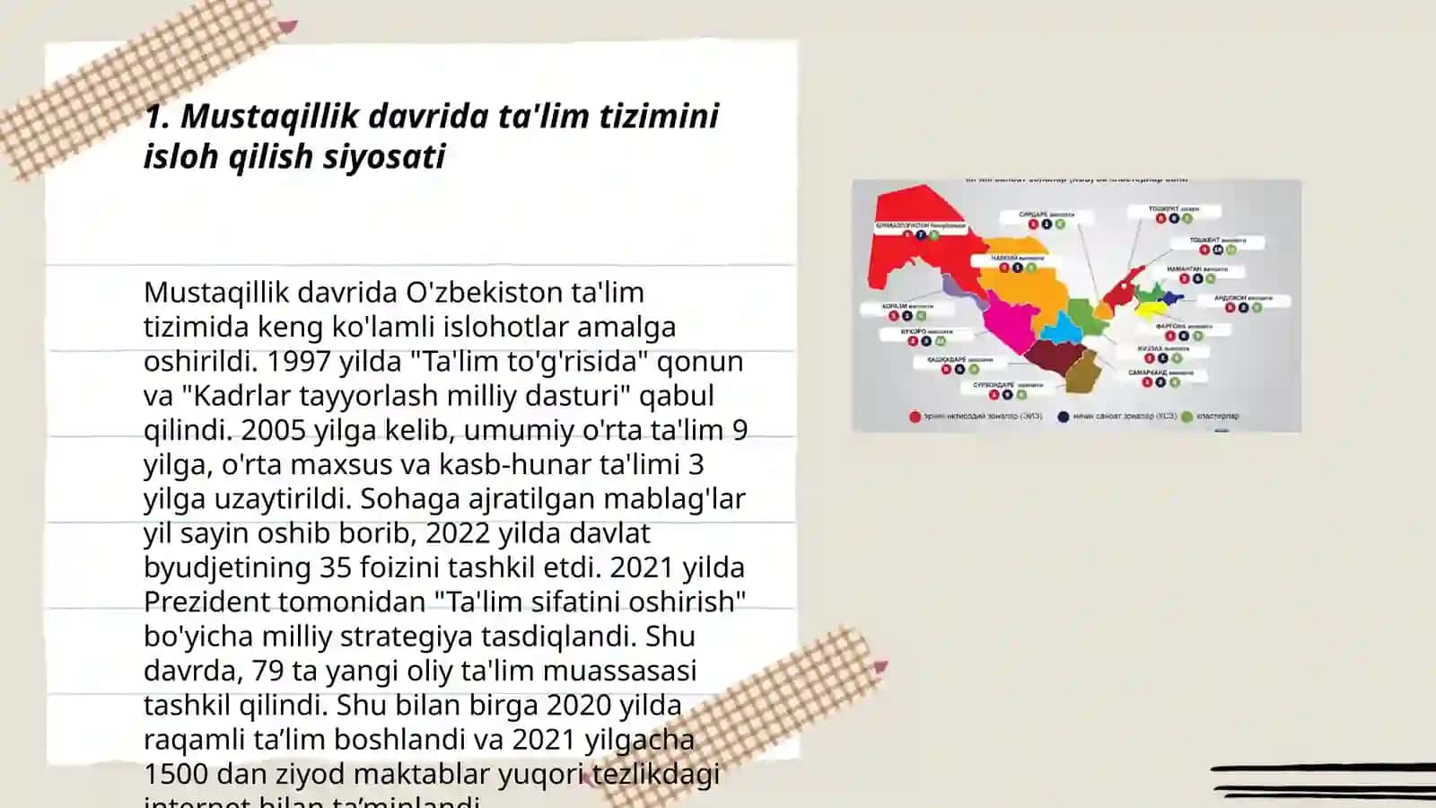 Ta'lim sohasida siyosiy islohotlar 3
