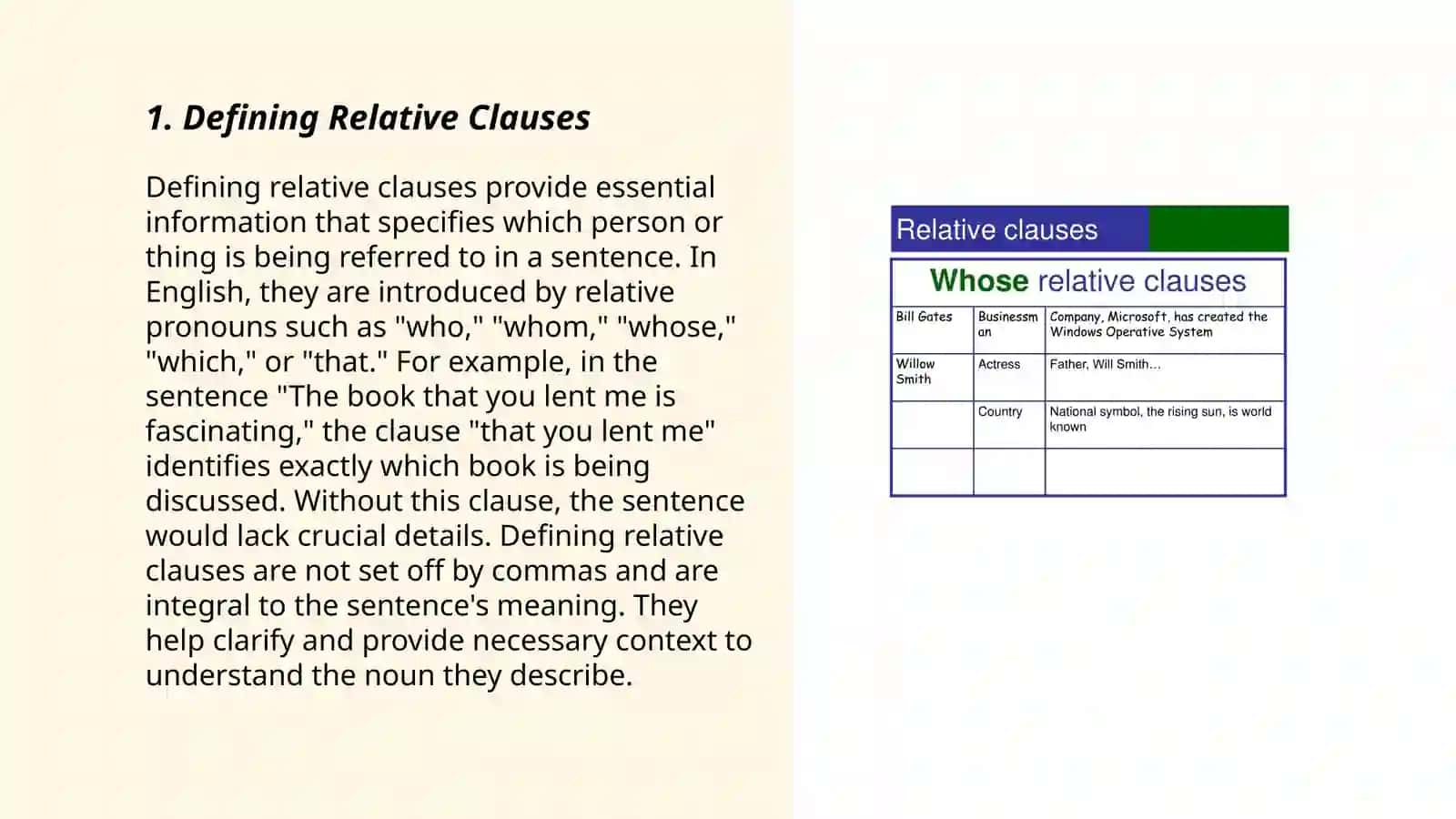 Relative clauses 3