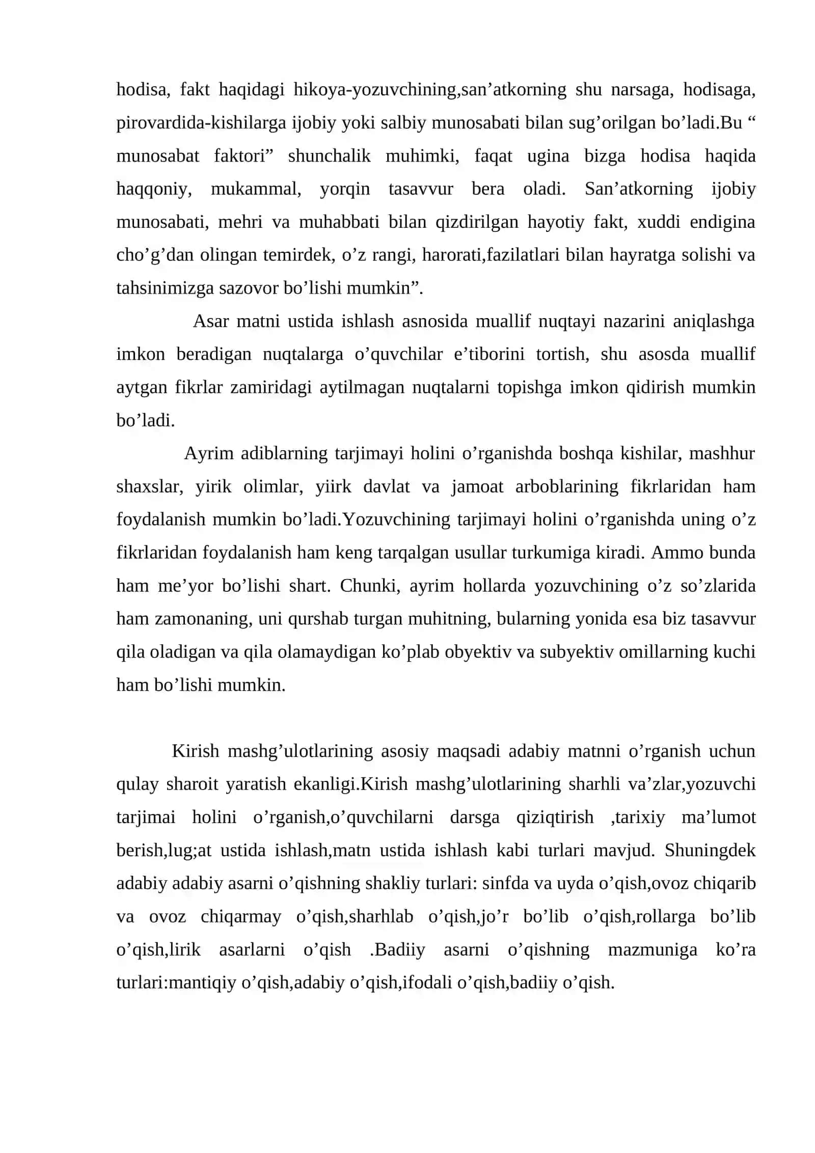 Umumiy o’rta ta’lim maktablarida yozuvchi tarjimayi holini o’rganish. 3