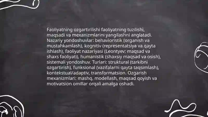 Faoliyatning ozgartirilishi va malakalarni egallash. Xorij psixologiyasida motiv va motivatsiya muammosi 3