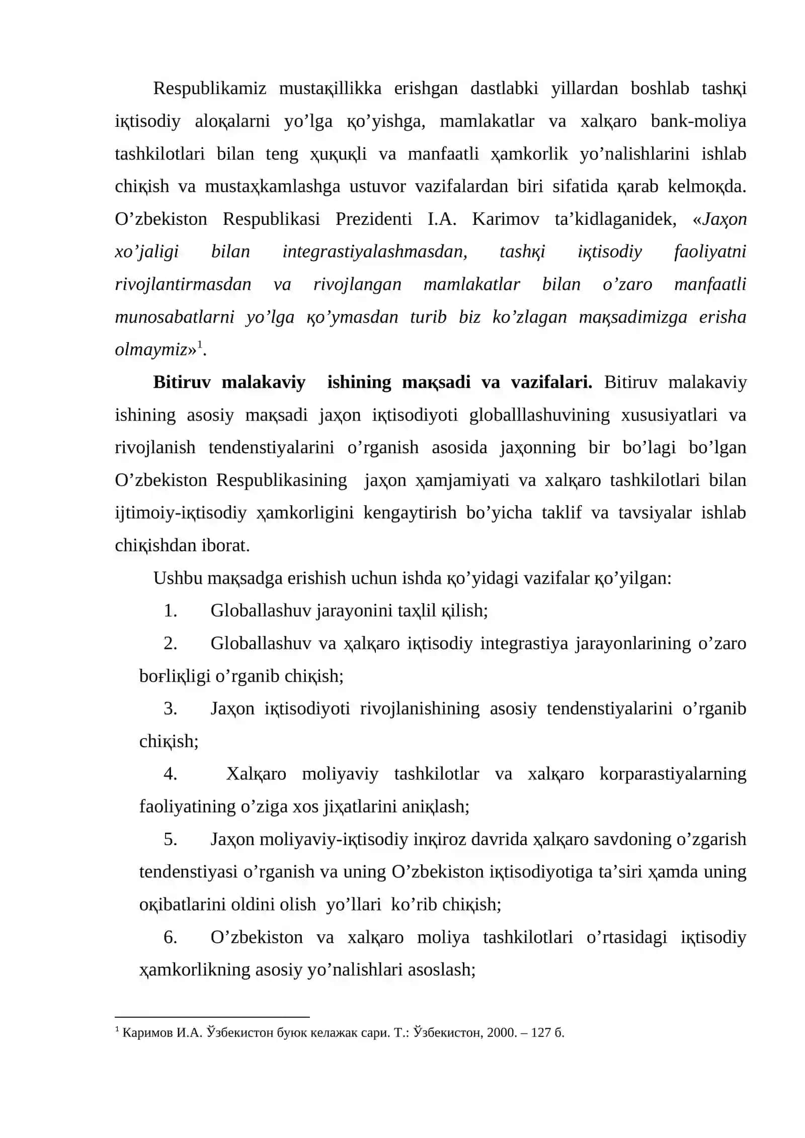 JAҲON IQTISODIYOTI GLOBALLASHUVNING XUSUSIYATLARI VA RIVOJLANISH TENDENSIYALARI 3