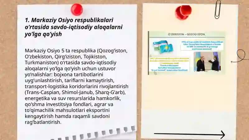 Markaziy Osiyo Respublikalari oʻrtasida aloqalarni yolga qoyilishi 3