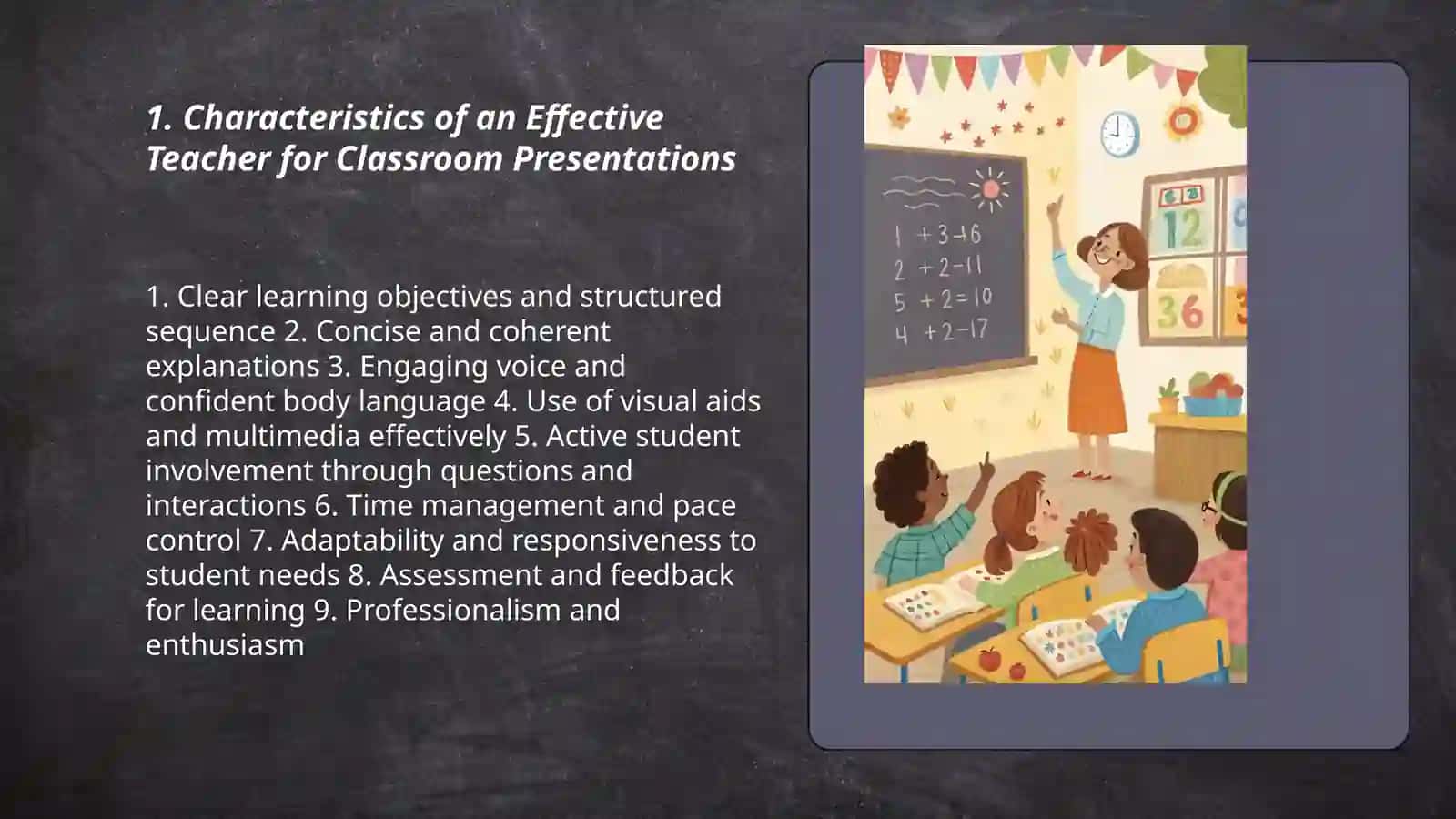 Characteristics of an Effective Teacher for Classroom Presentations 3