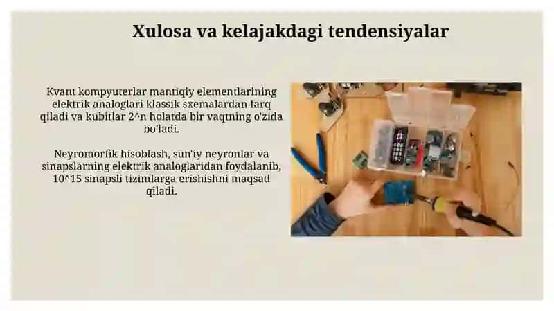 Mantiqiy elementlar va ularning elektr analoglari(oʻxshashlari) 3