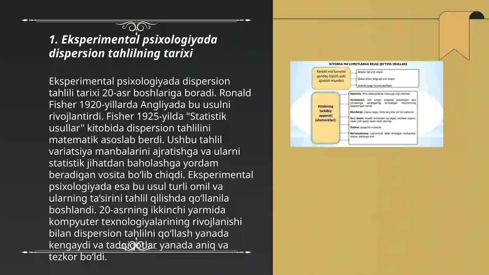 Eksperimental psixologiyada dispersion tahlil usulining o'ziga xos tomonlari 3