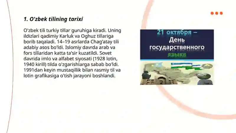 O'zbek tilining tarixi 3