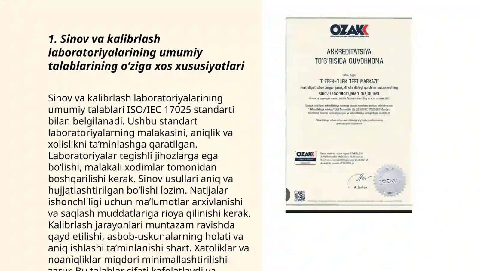 Sinov va kalibrlash laboratoriyalari layoqatligiga umumiy talablar (O‘zDSt ISO |IEC 17025: 2019) 3