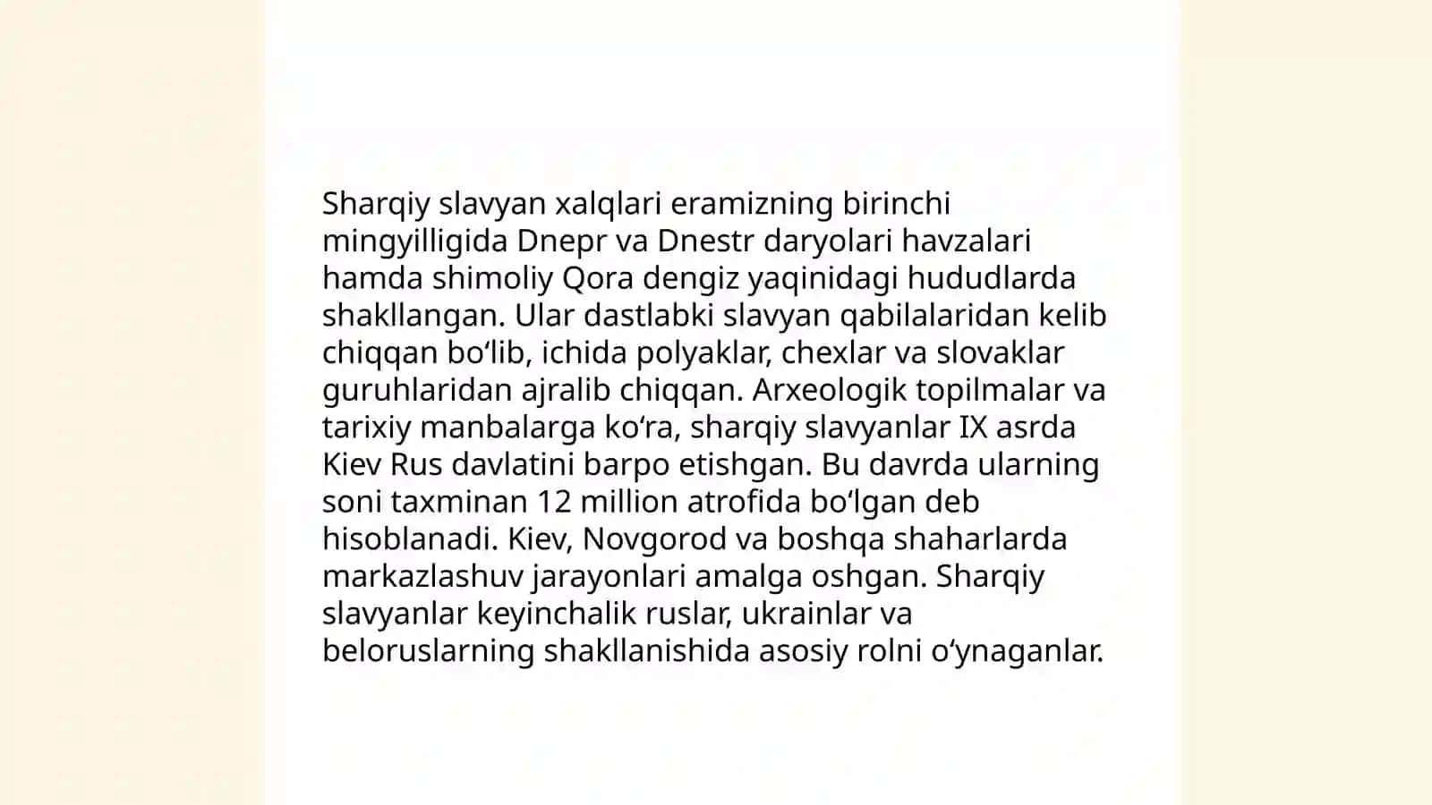 Sharqiy slavyan xalqlari etnik tarixi va moddiy madaniyati 3