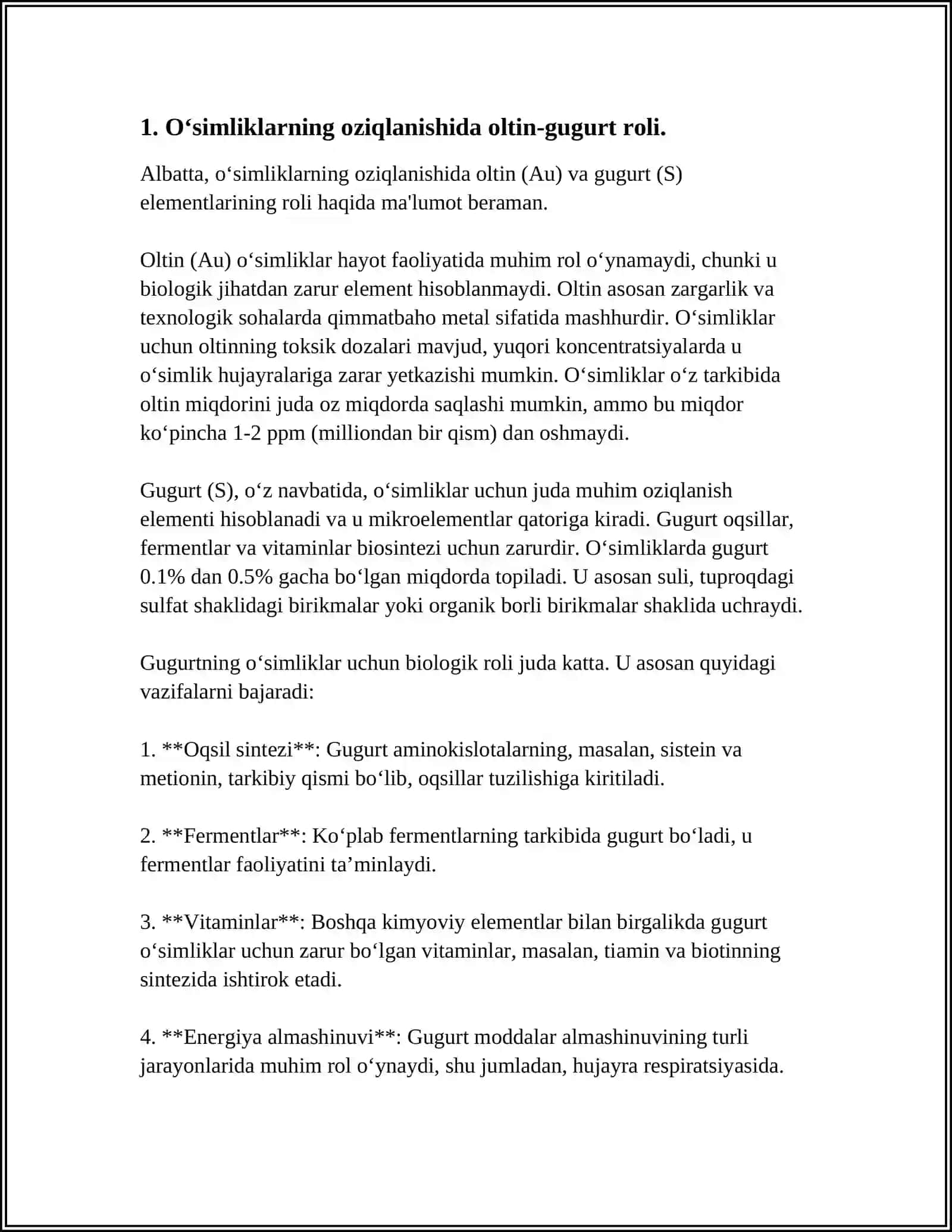 Oʻsimliklarning Oziqlanishi 3