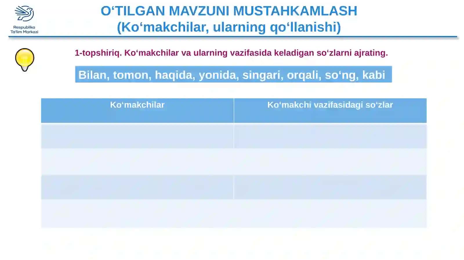 MENING ORZULARIM (Yuklamalarning qo‘llanishi va imlosi) 3