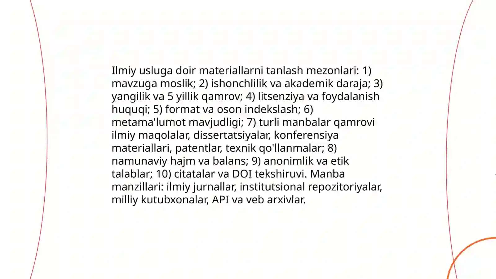 Ilmiy usluga doir materiallardan foydalanib matnlar korpusini yaratish 3