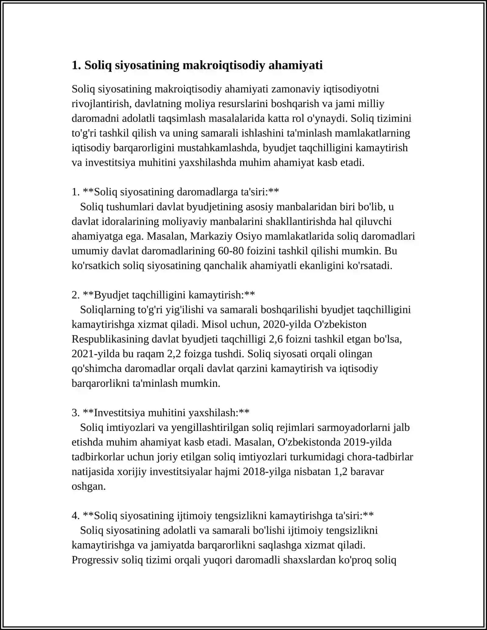 SOLIQLARNING MAKROEKONOMIKALIK MANOSI VA ORNI 3