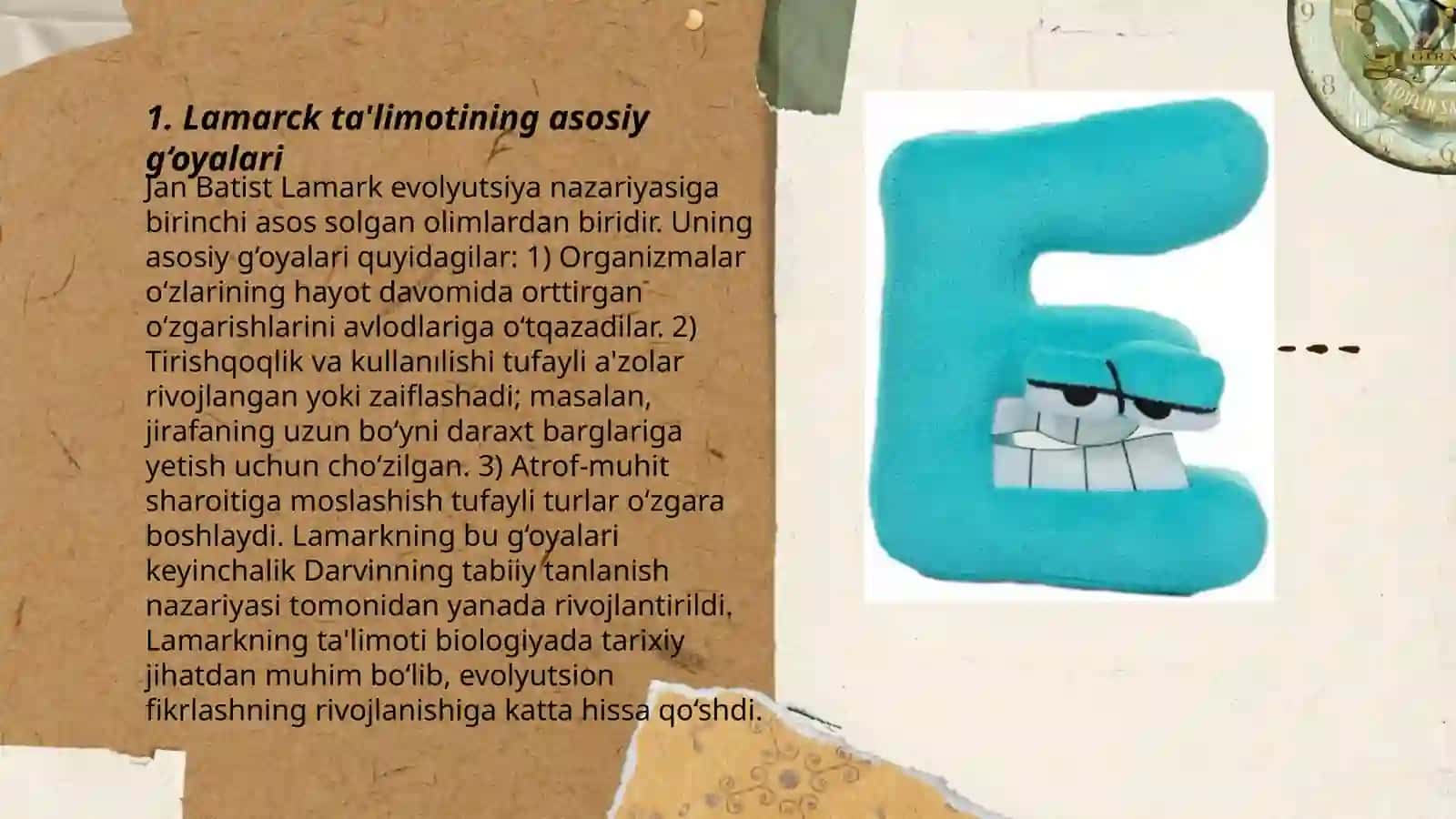 Lamarck ta’limotida tabiiy sistema va tur muommolari 3