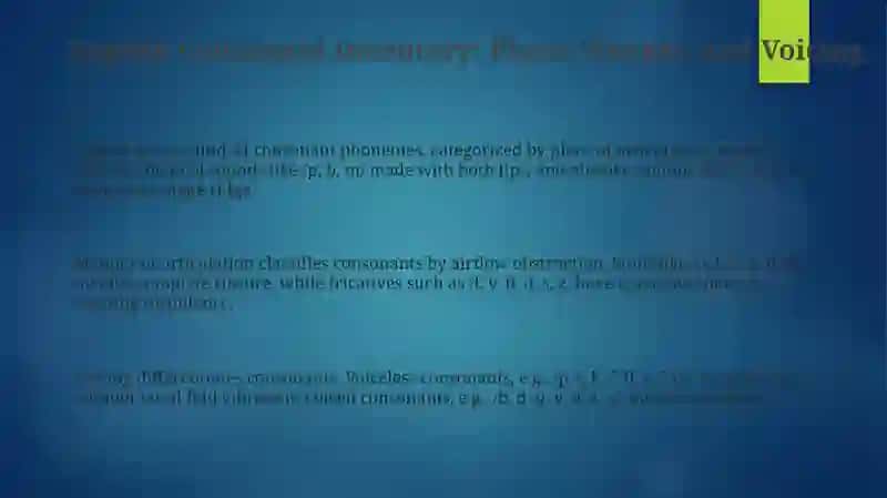 English Consonant System 3