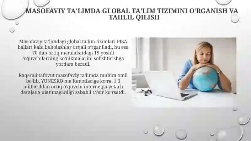 Masofaviy taʼlimda global taʼlim tizimini oʻrganish va tahlil qilish 3