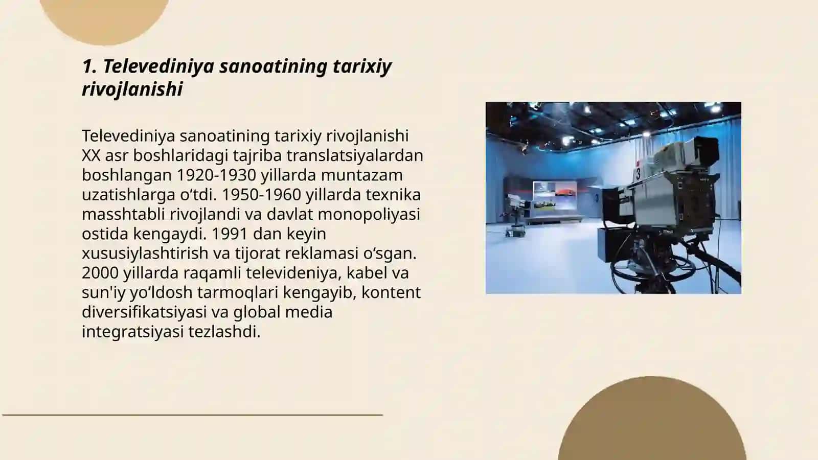 Televediniya-ko'ngilochar sanoat sifatida 3