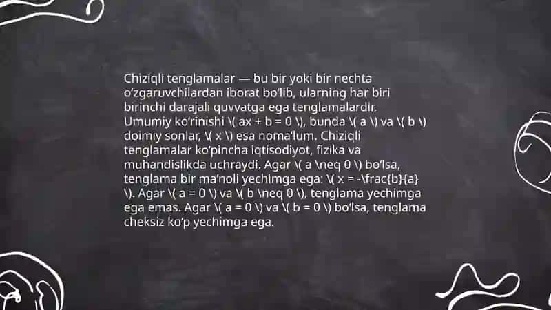 Ikki nomalumli ikkita chiziqli tenglamalar sistemasi 3