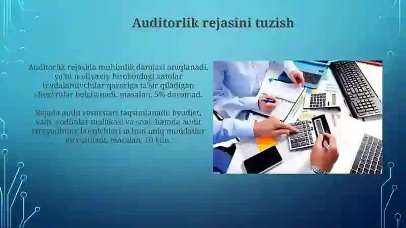 Auditorlik rejasini tuzish va risklarni baholash 3