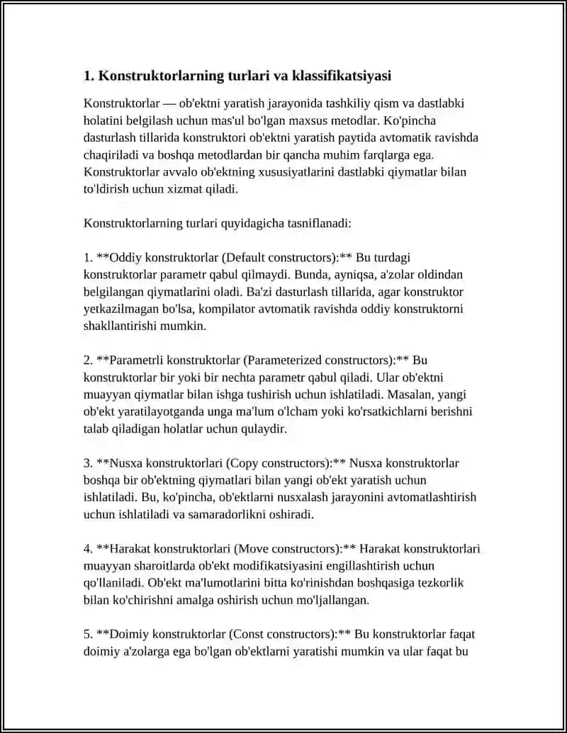 KONSTRUKTORLAR VA ULARNI TASHKIL ETISH USULLARI 3