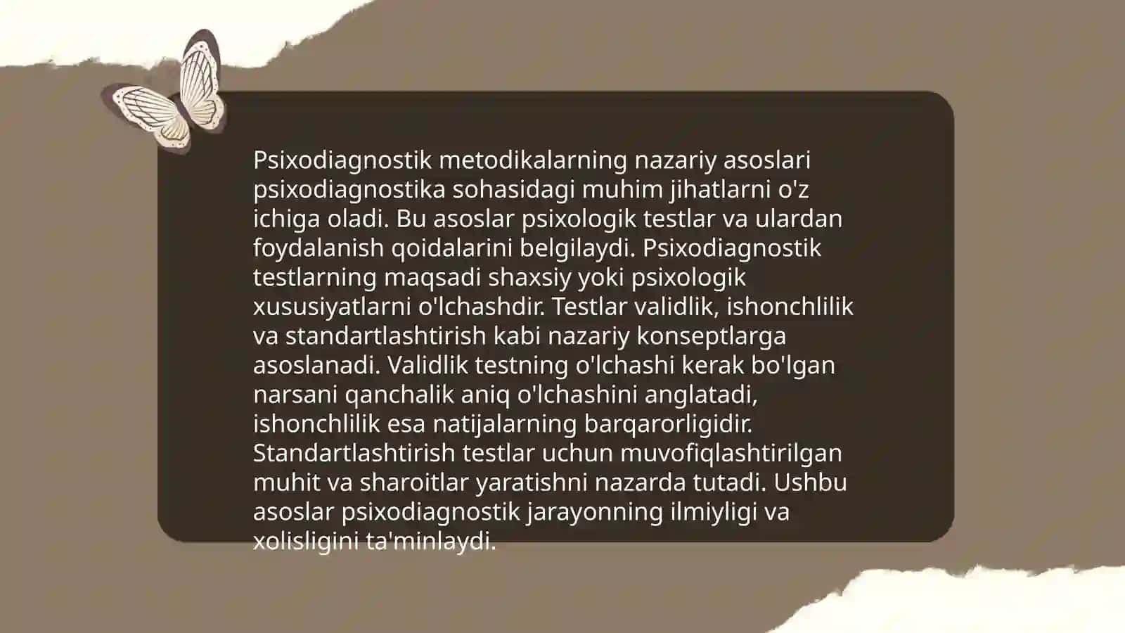 Psixodiagnostik metodikalarning psixometrik asoslari Topshiriq miqdorining xususiyatlari 3