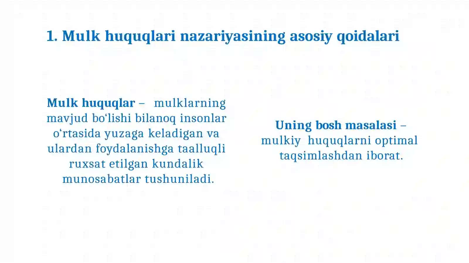 Mulk huquqlarinazariyasivamulkchilikshakllariningrivojlanishevolyusiyasi 3