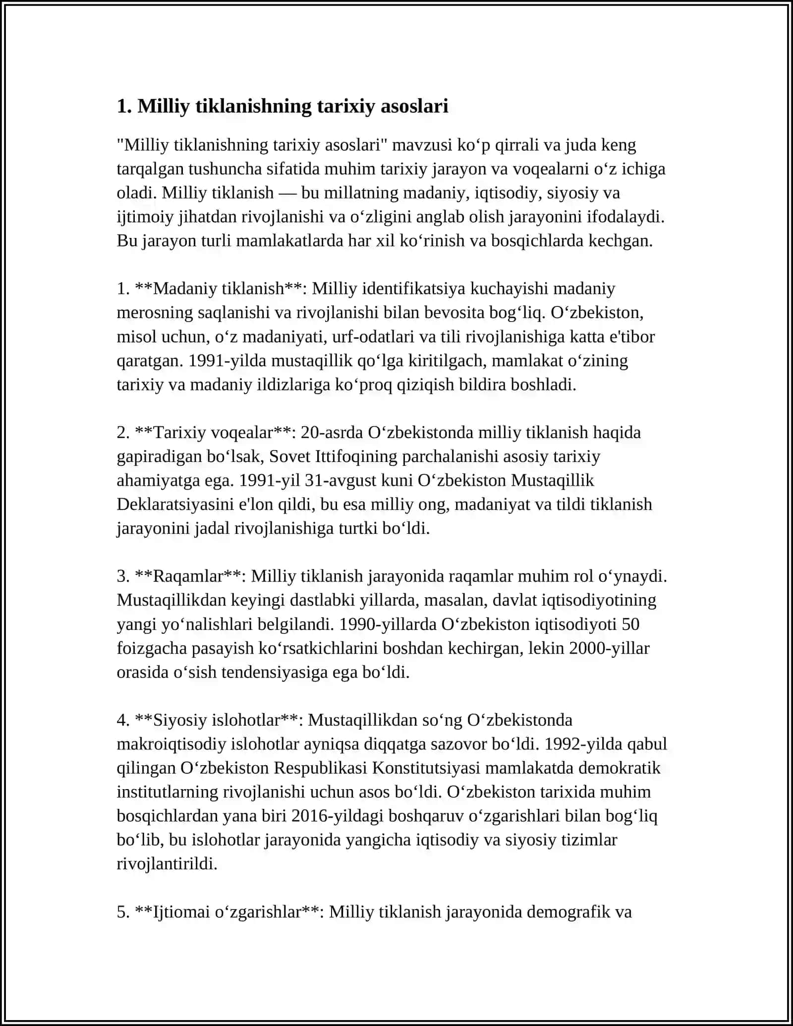 MILLIY TIKLANISHDAN-MILLIY YUKSALISH SARI G'OYASI VA UNING MOHIYATI 3