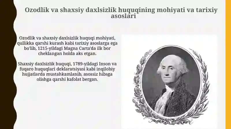 Ozodlik va shaxsiy daxlsizlik huquqi 3