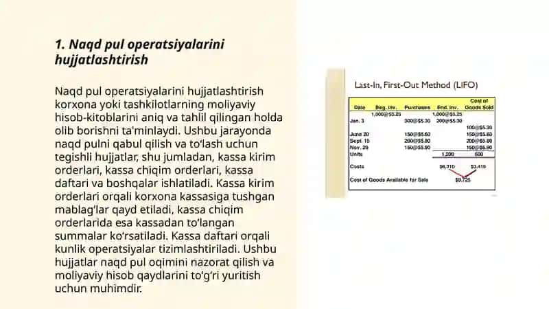 Naqd pul va naqd pulsiz operatsiyalarni hisobga olish kitobi 3