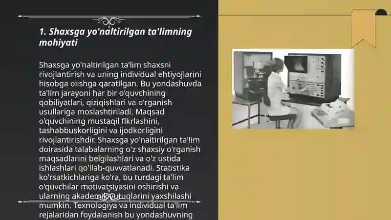 Shaxsga yo'naltirilgan ta'limning mohiyati 3