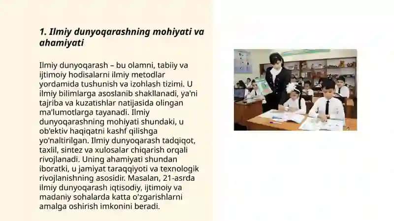 Ilmiy dunyoqarashni shakllantirish va oʻquvchilarni axloqiy tarbiyalash 3