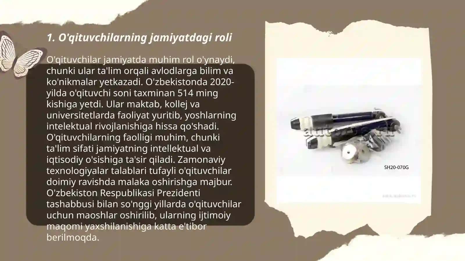 Sh. M. Mirziyoyev o'wituvchilar va ularning vazifalari 3