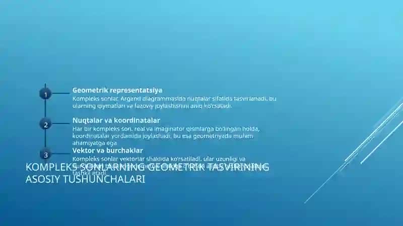 Kompleks sonlarning geometrik ma’nosi va trigonometrik shakli 3