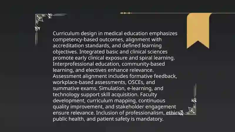 Curriculum design in medical education 3