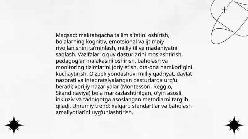 Maktabgacha ta'limda qiyosiy pedagogika fanining maqsad va vazifalari 3