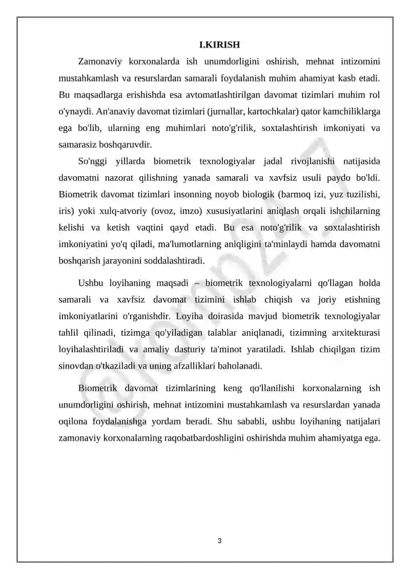 Biometrik davomat tizimi 3