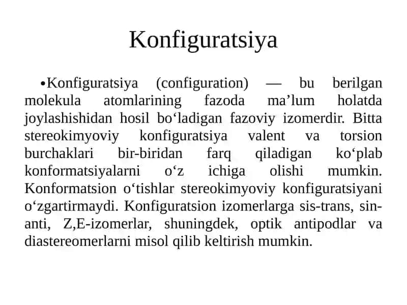 Molekulalarning fazoviy tuzulishi 3